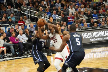 Orlando Magic 1 Şubat 2020 tarihinde Orlando Florida 'daki Amway Center' da Miami Heat 'e ev sahipliği yaptı. Fotoğraf: Marty Jean-Louis