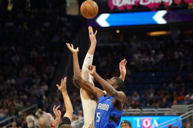 Orlando Magic, 8 Şubat 2020 tarihinde Orlando Florida 'daki Amway' de Milwaukee Bucks 'a ev sahipliği yaptı. Fotoğraf: Marty Jean-Louis