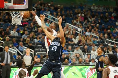Orlando Magic 1 Şubat 2020 tarihinde Orlando Florida 'daki Amway Center' da Miami Heat 'e ev sahipliği yaptı. Fotoğraf: Marty Jean-Louis