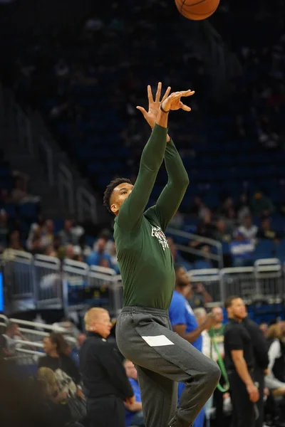 Orlando Magic Gospodarzem Milwaukee Bucks Amway Florydzie Sobotę Lutego 2020 — Zdjęcie stockowe