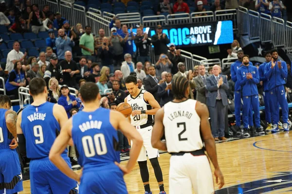 Orlando Magic Φιλοξενεί Clippers Στο Amway Center Στο Ορλάντο Φλόριντα — Φωτογραφία Αρχείου