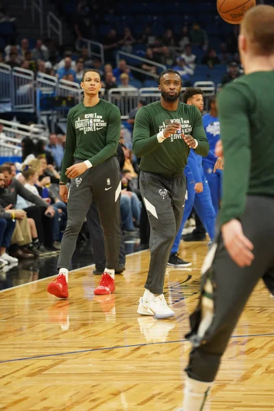 Orlando Magic Host Milwaukee Bucks Amway Orlando Florida Saturday February — Stock Photo, Image