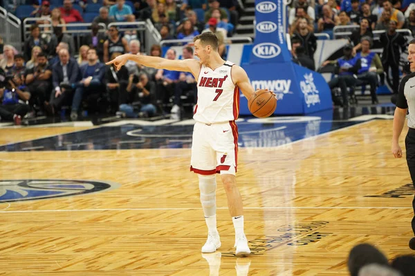 Orlando Magic Organizuje Miami Heat Amway Center Orlando Florydzie Sobotę — Zdjęcie stockowe