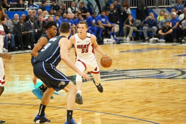 Orlando Magic 1 Şubat 2020 tarihinde Orlando Florida 'daki Amway Center' da Miami Heat 'e ev sahipliği yaptı. Fotoğraf: Marty Jean-Louis