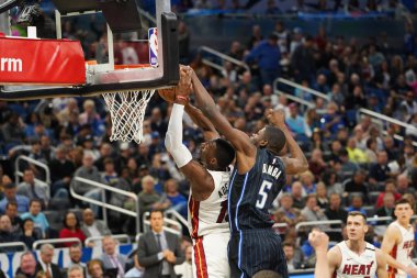 Orlando Magic 1 Şubat 2020 tarihinde Orlando Florida 'daki Amway Center' da Miami Heat 'e ev sahipliği yaptı. Fotoğraf: Marty Jean-Louis