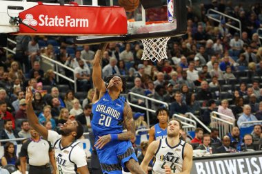 Orlando Magic Markelle Fultz (# 20) turnike yapıyor. (Amway Center, Orlando, 4 Ocak 2020) Fotoğraf: Marty Jean-Louis