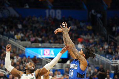 Orlando Magic, 8 Şubat 2020 tarihinde Orlando Florida 'daki Amway' de Milwaukee Bucks 'a ev sahipliği yaptı. Fotoğraf: Marty Jean-Louis