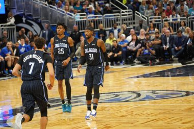 Orlando Magic 1 Şubat 2020 tarihinde Orlando Florida 'daki Amway Center' da Miami Heat 'e ev sahipliği yaptı. Fotoğraf: Marty Jean-Louis