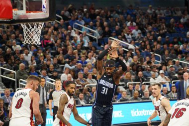 Orlando Magic 1 Şubat 2020 tarihinde Orlando Florida 'daki Amway Center' da Miami Heat 'e ev sahipliği yaptı. Fotoğraf: Marty Jean-Louis