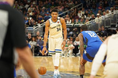 Orlando Magic, 8 Şubat 2020 tarihinde Orlando Florida 'daki Amway' de Milwaukee Bucks 'a ev sahipliği yaptı. Fotoğraf: Marty Jean-Louis