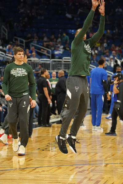 Orlando Magic Host Milwaukee Bucks Amway Orlando Florida Saturday February — Stock Photo, Image