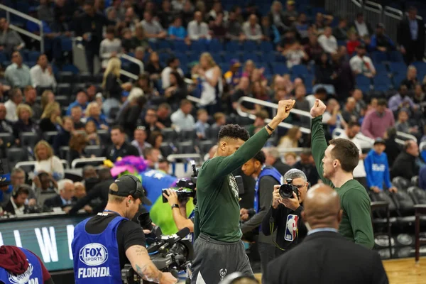 Orlando Magic Hostit Milwaukee Bucks Amway Orlando Florida Sobotu Února2020 — Stock fotografie