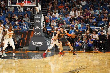 Orlando Magic, 8 Şubat 2020 tarihinde Orlando Florida 'daki Amway Center' da Atlanta Hawks 'a ev sahipliği yaptı. Fotoğraf: Marty Jean-Louis
