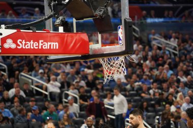 Orlando Magic, 8 Şubat 2020 tarihinde Orlando Florida 'daki Amway Center' da Atlanta Hawks 'a ev sahipliği yaptı. Fotoğraf: Marty Jean-Louis