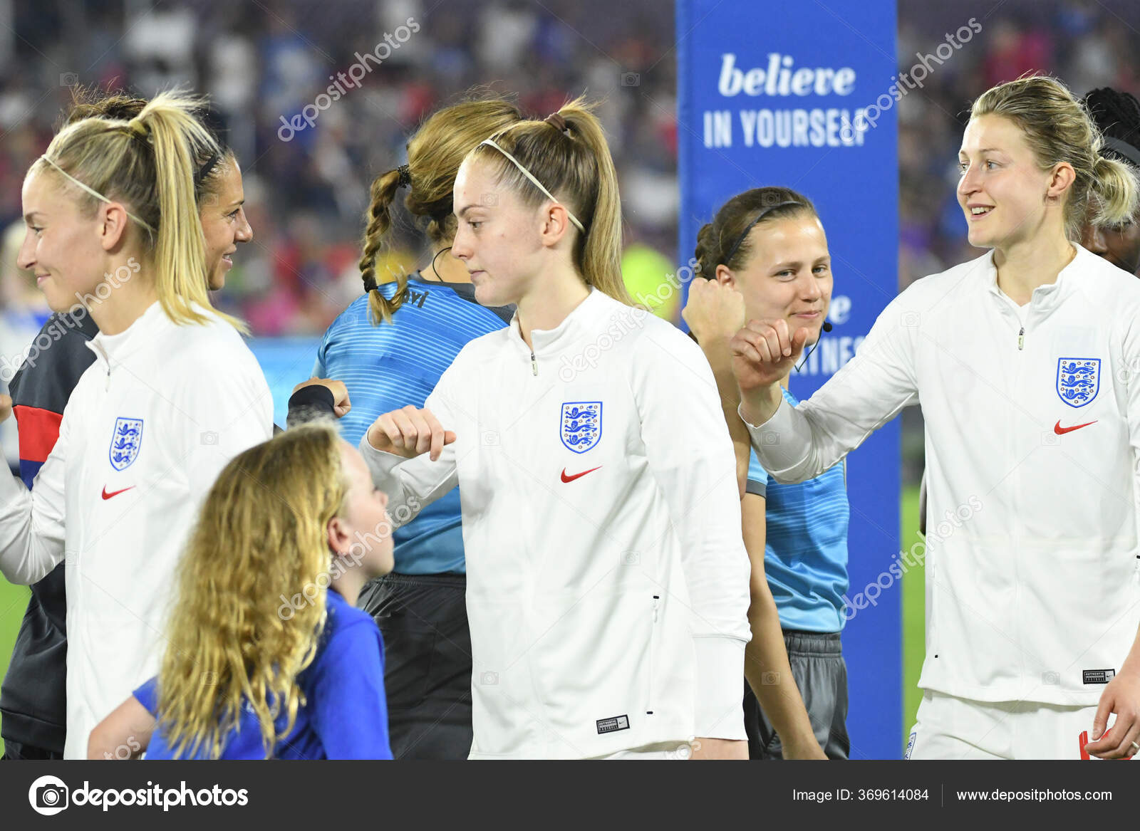 Eua Inglaterra Match Durante Copa Shebelieves 2020 Estádio Exploria