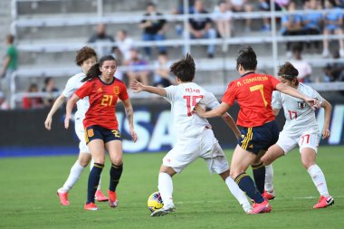 İspanya - Japonya maçı, 5 Mart 2020 tarihinde Orlando Florida 'daki Exploria Stadyumu' nda düzenlenen 2020 SheBelieves Kupası 'nda yapıldı. Fotoğraf: Marty Jean-Louis