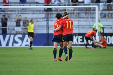 İspanya - Japonya maçı, 5 Mart 2020 tarihinde Orlando Florida 'daki Exploria Stadyumu' nda düzenlenen 2020 SheBelieves Kupası 'nda yapıldı. Fotoğraf: Marty Jean-Louis