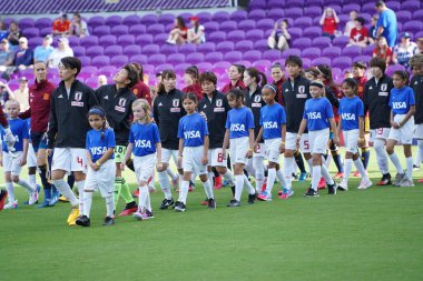 İspanya - Japonya maçı, 5 Mart 2020 tarihinde Orlando Florida 'daki Exploria Stadyumu' nda düzenlenen 2020 SheBelieves Kupası 'nda yapıldı. Fotoğraf: Marty Jean-Louis
