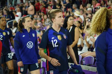 5 Mart 2020 'de Orlando Florida' daki Exploria Stadyumu 'nda düzenlenen 2020 SheBelieves Kupası' nda ABD ile İngiltere maçı. Fotoğraf: Marty Jean-Louis