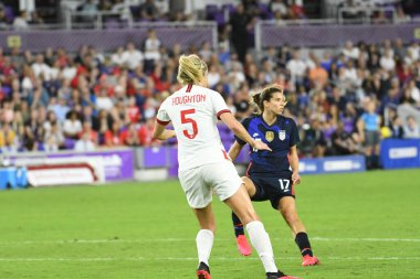 5 Mart 2020 'de Orlando Florida' daki Exploria Stadyumu 'nda düzenlenen 2020 SheBelieves Kupası' nda ABD ile İngiltere maçı. Fotoğraf: Marty Jean-Louis