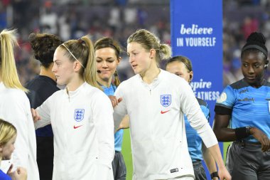 5 Mart 2020 'de Orlando Florida' daki Exploria Stadyumu 'nda düzenlenen 2020 SheBelieves Kupası' nda ABD ile İngiltere maçı. Fotoğraf: Marty Jean-Louis