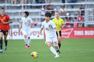 İspanya - Japonya maçı, 5 Mart 2020 tarihinde Orlando Florida 'daki Exploria Stadyumu' nda düzenlenen 2020 SheBelieves Kupası 'nda yapıldı. Fotoğraf: Marty Jean-Louis