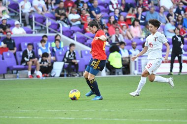 İspanya - Japonya maçı, 5 Mart 2020 tarihinde Orlando Florida 'daki Exploria Stadyumu' nda düzenlenen 2020 SheBelieves Kupası 'nda yapıldı. Fotoğraf: Marty Jean-Louis