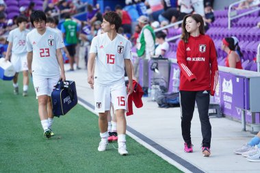 İspanya - Japonya maçı, 5 Mart 2020 tarihinde Orlando Florida 'daki Exploria Stadyumu' nda düzenlenen 2020 SheBelieves Kupası 'nda yapıldı. Fotoğraf: Marty Jean-Louis