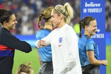 5 Mart 2020 'de Orlando Florida' daki Exploria Stadyumu 'nda düzenlenen 2020 SheBelieves Kupası' nda ABD ile İngiltere maçı. Fotoğraf: Marty Jean-Louis