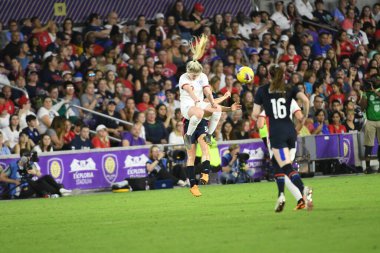 5 Mart 2020 'de Orlando Florida' daki Exploria Stadyumu 'nda düzenlenen 2020 SheBelieves Kupası' nda ABD ile İngiltere maçı. Fotoğraf: Marty Jean-Louis