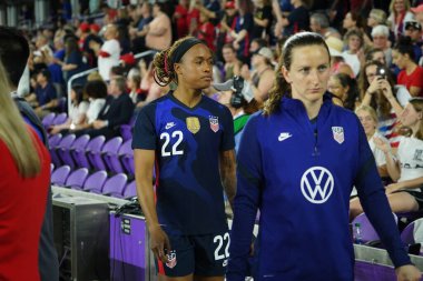 5 Mart 2020 'de Orlando Florida' daki Exploria Stadyumu 'nda düzenlenen 2020 SheBelieves Kupası' nda ABD ile İngiltere maçı. Fotoğraf: Marty Jean-Louis