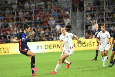 5 Mart 2020 'de Orlando Florida' daki Exploria Stadyumu 'nda düzenlenen 2020 SheBelieves Kupası' nda ABD ile İngiltere maçı. Fotoğraf: Marty Jean-Louis