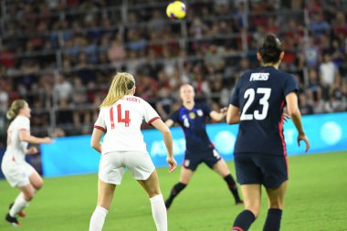 5 Mart 2020 'de Orlando Florida' daki Exploria Stadyumu 'nda düzenlenen 2020 SheBelieves Kupası' nda ABD ile İngiltere maçı. Fotoğraf: Marty Jean-Louis