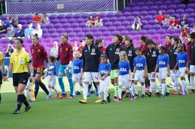 İspanya - Japonya maçı, 5 Mart 2020 tarihinde Orlando Florida 'daki Exploria Stadyumu' nda düzenlenen 2020 SheBelieves Kupası 'nda yapıldı. Fotoğraf: Marty Jean-Louis