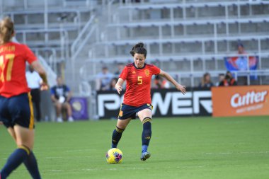 İspanya - Japonya maçı, 5 Mart 2020 tarihinde Orlando Florida 'daki Exploria Stadyumu' nda düzenlenen 2020 SheBelieves Kupası 'nda yapıldı. Fotoğraf: Marty Jean-Louis