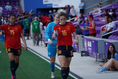 İspanya - Japonya maçı, 5 Mart 2020 tarihinde Orlando Florida 'daki Exploria Stadyumu' nda düzenlenen 2020 SheBelieves Kupası 'nda yapıldı. Fotoğraf: Marty Jean-Louis