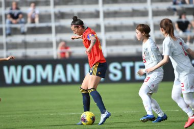 İspanya - Japonya maçı, 5 Mart 2020 tarihinde Orlando Florida 'daki Exploria Stadyumu' nda düzenlenen 2020 SheBelieves Kupası 'nda yapıldı. Fotoğraf: Marty Jean-Louis