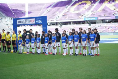 İspanya - Japonya maçı, 5 Mart 2020 tarihinde Orlando Florida 'daki Exploria Stadyumu' nda düzenlenen 2020 SheBelieves Kupası 'nda yapıldı. Fotoğraf: Marty Jean-Louis