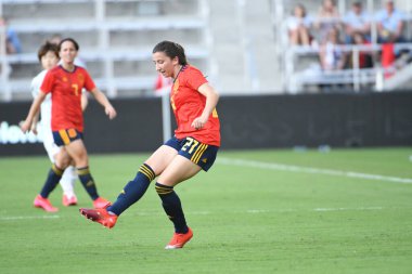 İspanya - Japonya maçı, 5 Mart 2020 tarihinde Orlando Florida 'daki Exploria Stadyumu' nda düzenlenen 2020 SheBelieves Kupası 'nda yapıldı. Fotoğraf: Marty Jean-Louis