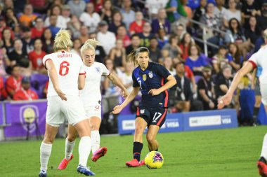 5 Mart 2020 'de Orlando Florida' daki Exploria Stadyumu 'nda düzenlenen 2020 SheBelieves Kupası' nda ABD ile İngiltere maçı. Fotoğraf: Marty Jean-Louis