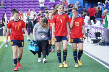 İspanya - Japonya maçı, 5 Mart 2020 tarihinde Orlando Florida 'daki Exploria Stadyumu' nda düzenlenen 2020 SheBelieves Kupası 'nda yapıldı. Fotoğraf: Marty Jean-Louis
