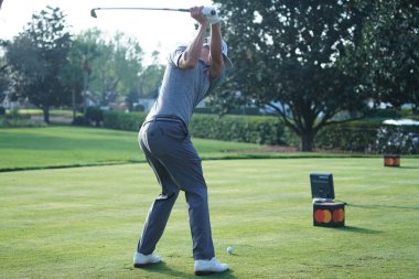 Orlando Florida 'daki Bay HIll Club Lodge' da 5 Mart 2020 'de düzenlenen 2020 Arnold Palmer Invitational First Round Groupings sırasında. Fotoğraf: Marty Jean-Louis