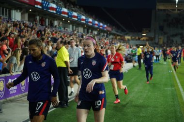 5 Mart 2020 'de Orlando Florida' daki Exploria Stadyumu 'nda düzenlenen 2020 SheBelieves Kupası' nda ABD ile İngiltere maçı. Fotoğraf: Marty Jean-Louis