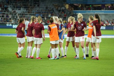 5 Mart 2020 'de Orlando Florida' daki Exploria Stadyumu 'nda düzenlenen 2020 SheBelieves Kupası' nda ABD ile İngiltere maçı. Fotoğraf: Marty Jean-Louis