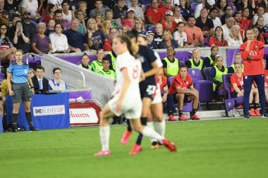 5 Mart 2020 'de Orlando Florida' daki Exploria Stadyumu 'nda düzenlenen 2020 SheBelieves Kupası' nda ABD ile İngiltere maçı. Fotoğraf: Marty Jean-Louis