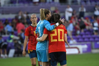 İspanya - Japonya maçı, 5 Mart 2020 tarihinde Orlando Florida 'daki Exploria Stadyumu' nda düzenlenen 2020 SheBelieves Kupası 'nda yapıldı. Fotoğraf: Marty Jean-Louis