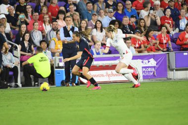 5 Mart 2020 'de Orlando Florida' daki Exploria Stadyumu 'nda düzenlenen 2020 SheBelieves Kupası' nda ABD ile İngiltere maçı. Fotoğraf: Marty Jean-Louis