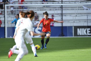 İspanya - Japonya maçı, 5 Mart 2020 tarihinde Orlando Florida 'daki Exploria Stadyumu' nda düzenlenen 2020 SheBelieves Kupası 'nda yapıldı. Fotoğraf: Marty Jean-Louis