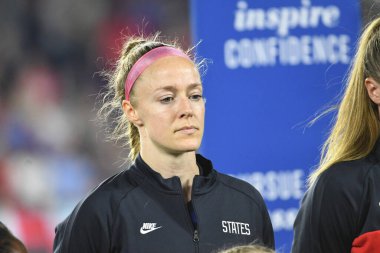 5 Mart 2020 'de Orlando Florida' daki Exploria Stadyumu 'nda düzenlenen 2020 SheBelieves Kupası' nda ABD ile İngiltere maçı. Fotoğraf: Marty Jean-Louis