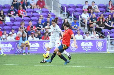 İspanya - Japonya maçı, 5 Mart 2020 tarihinde Orlando Florida 'daki Exploria Stadyumu' nda düzenlenen 2020 SheBelieves Kupası 'nda yapıldı. Fotoğraf: Marty Jean-Louis